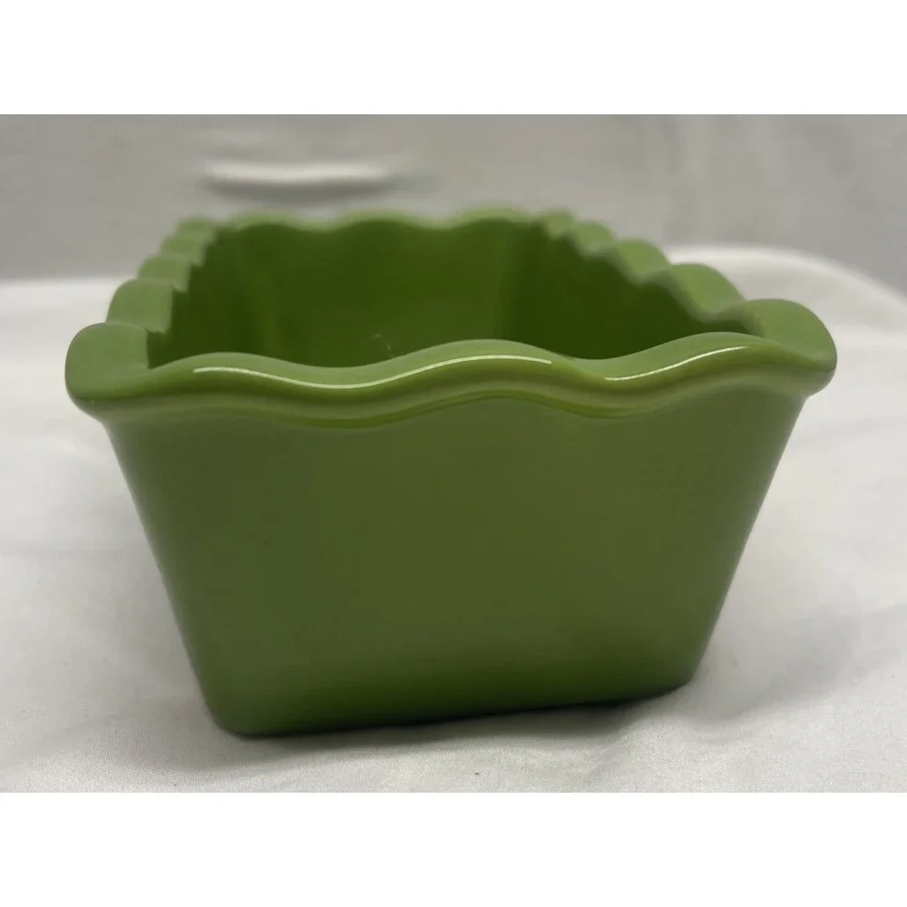 NANTUCKET Mini Loaf Bread Stoneware Baking Dish Happy Holidays Christmas Decor